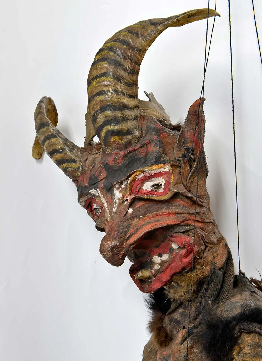 Extraordinary handmade, antique Czech Devil King puppet