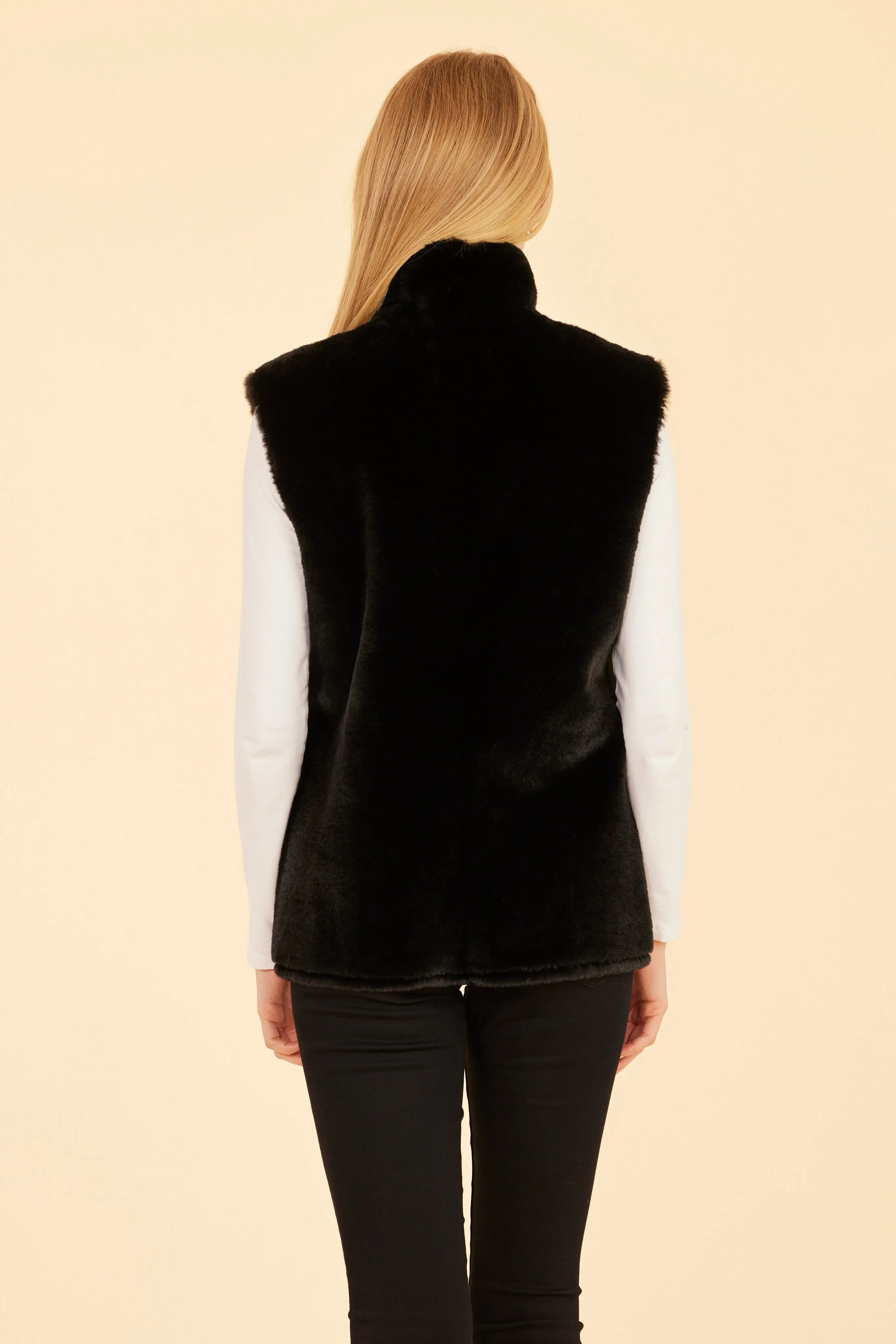 Faux Fur Reversible Plush Vest