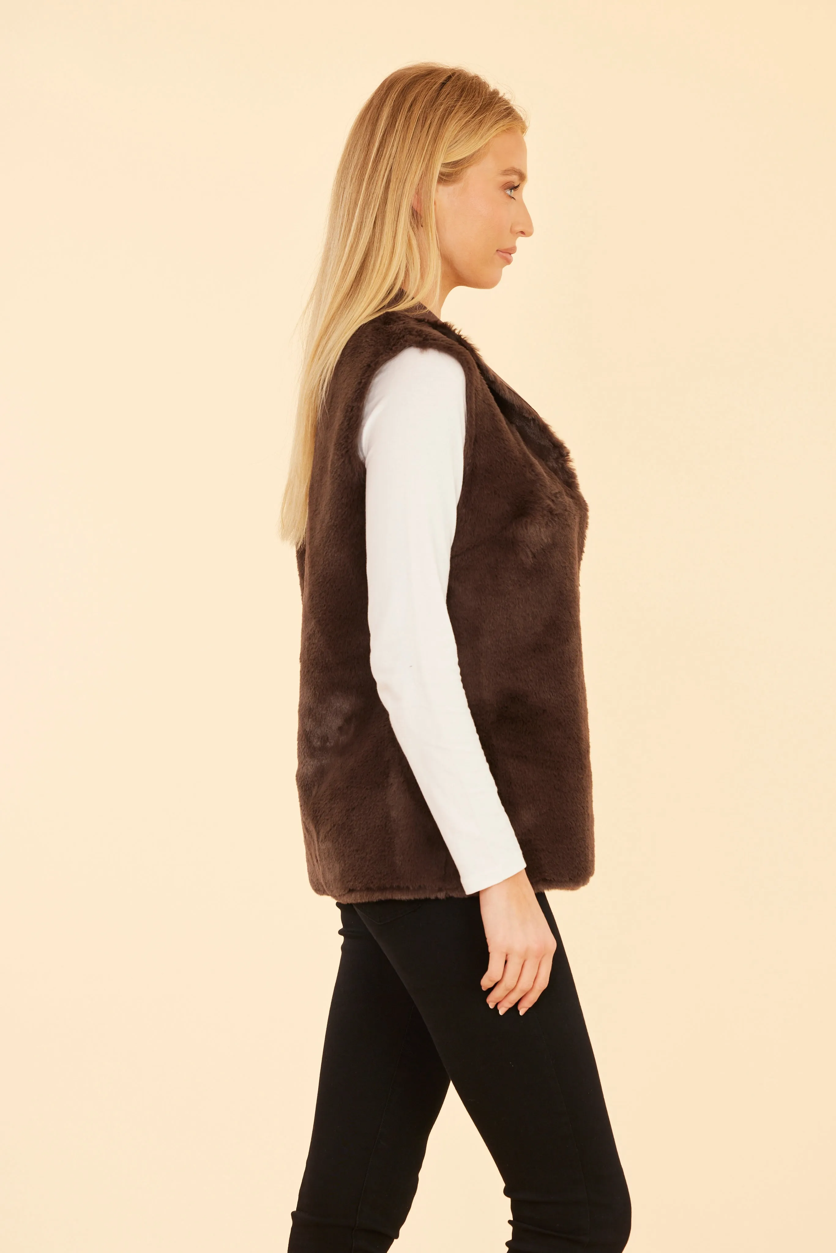 Faux Fur Reversible Plush Vest