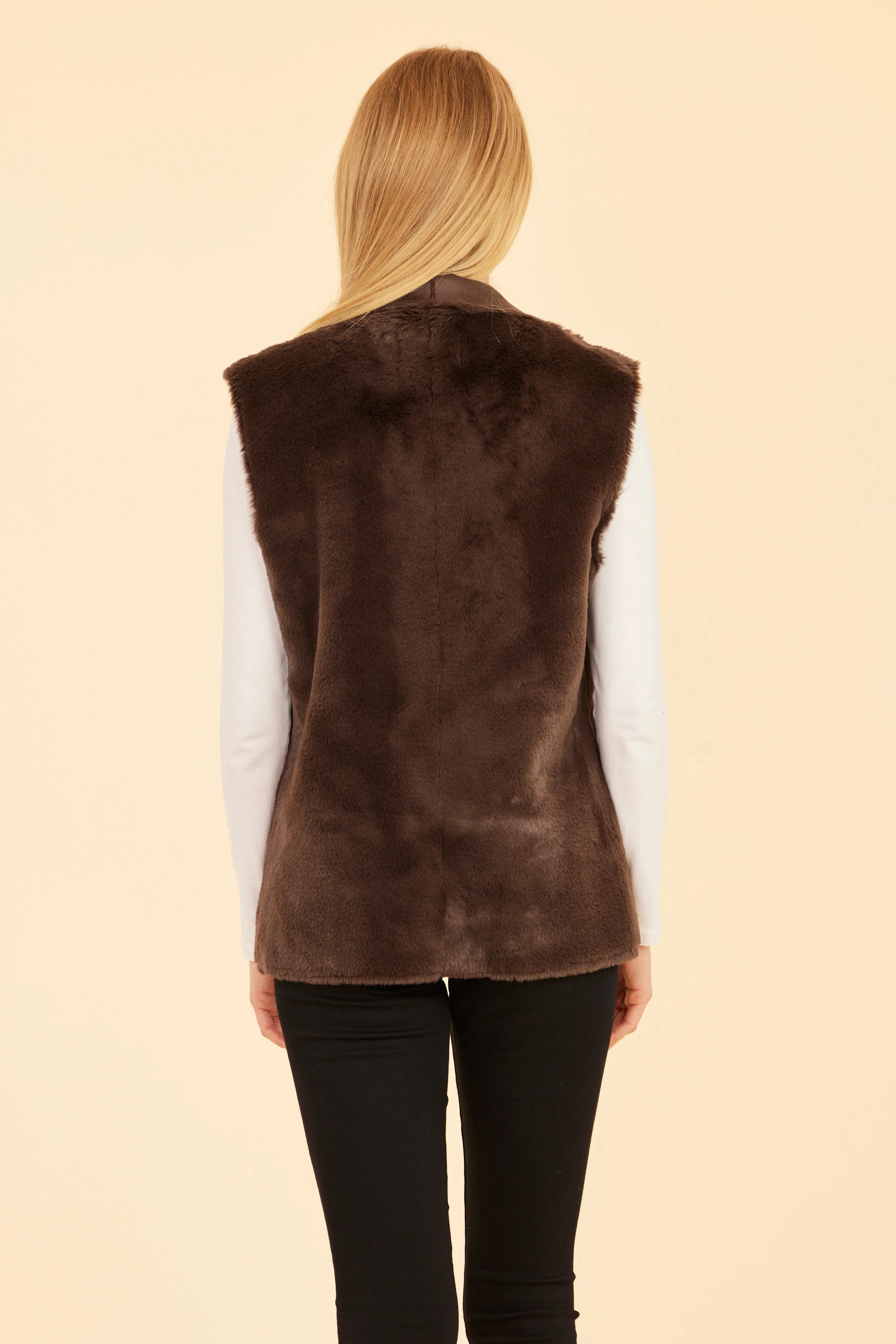 Faux Fur Reversible Plush Vest