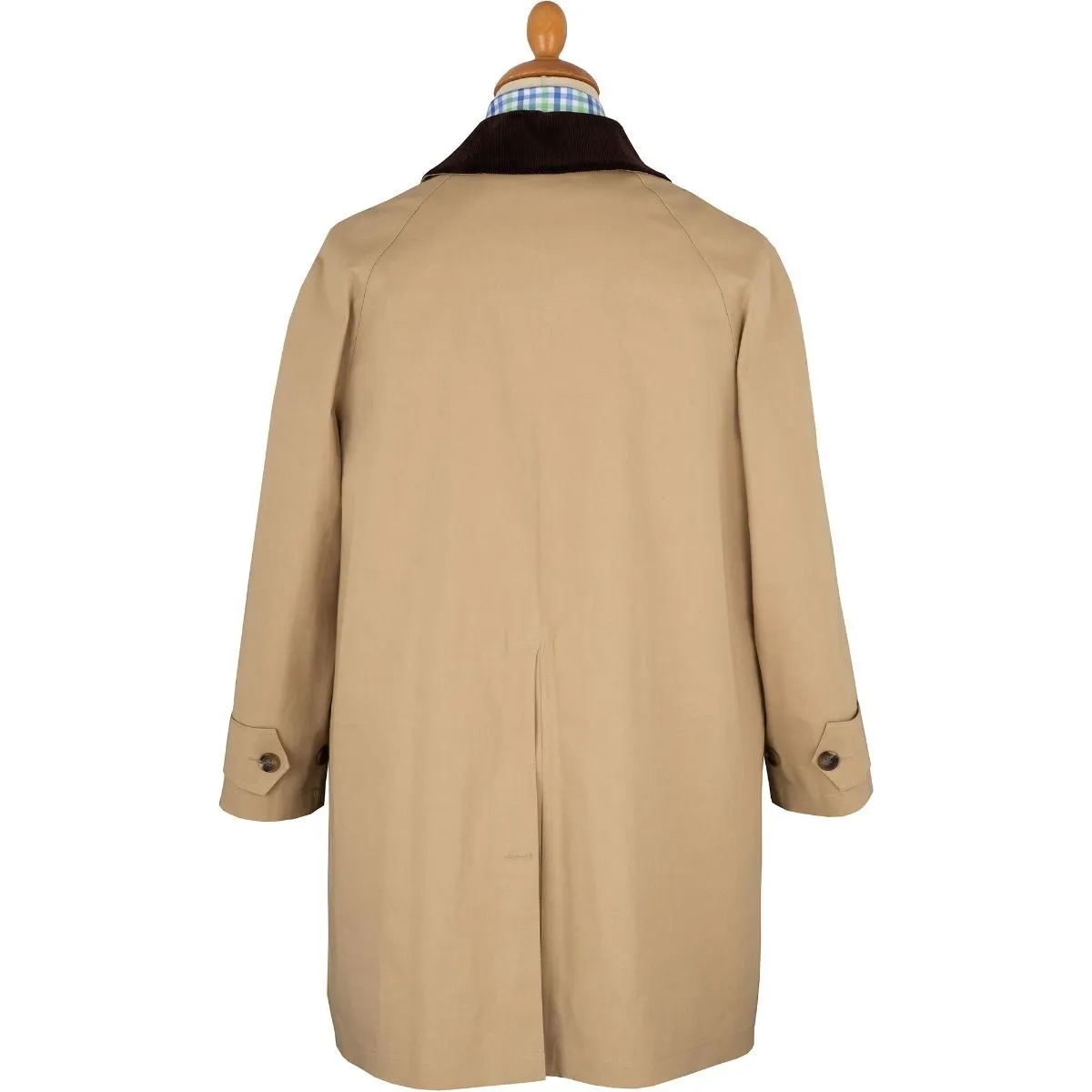 Fawn Huntsman Mackintosh with Corduroy Collar