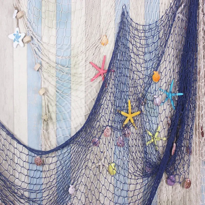 Fishing Net Wall Hangings Sea Stickers Marine Over The Garden Crafts Nautical