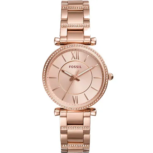 Fossil Carlie Rose Gold Dial Women