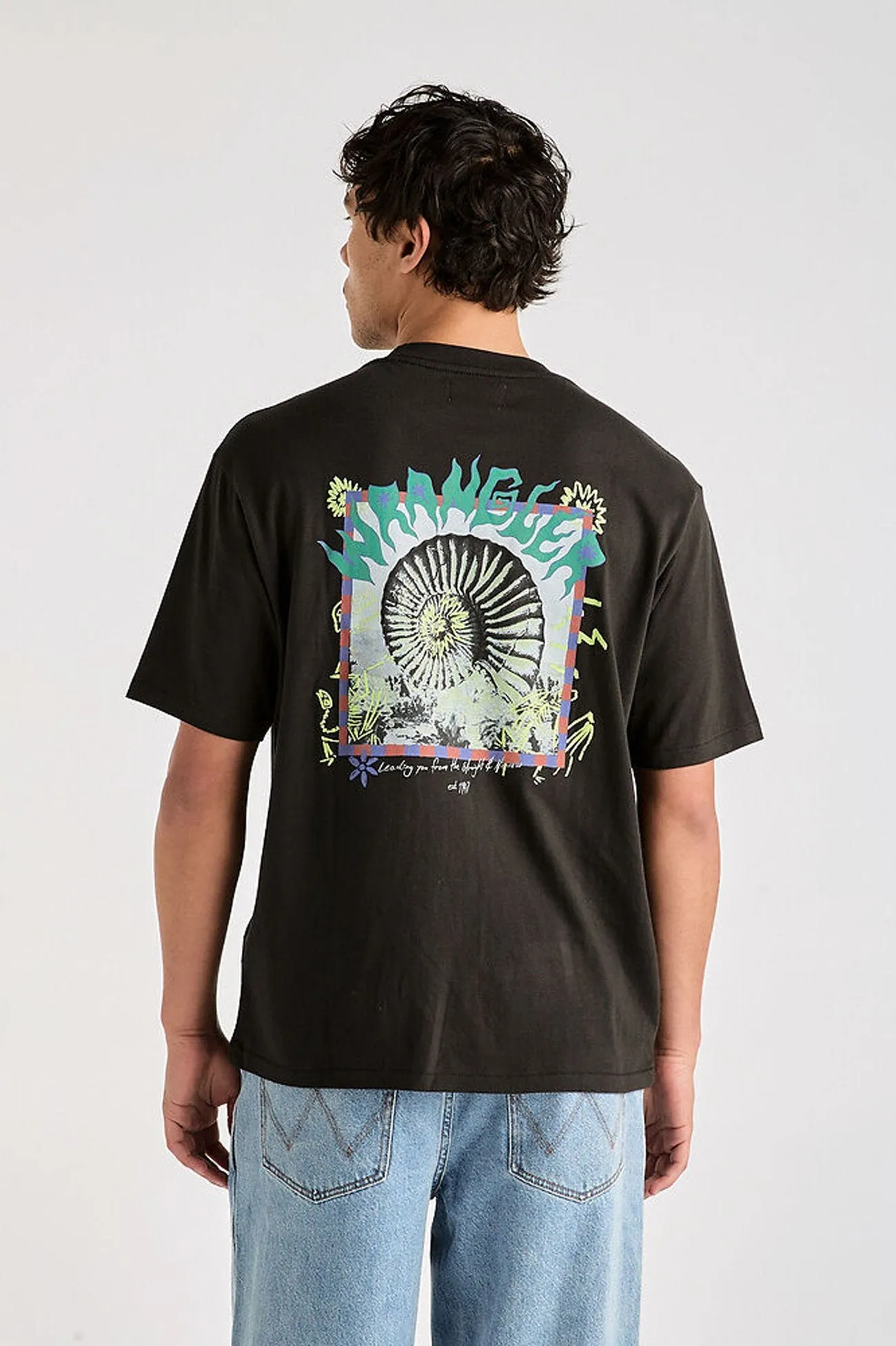 Fossil Shell Slacker Tee Worn Black