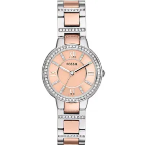 Fossil Virginia Rose Gold Dial Women