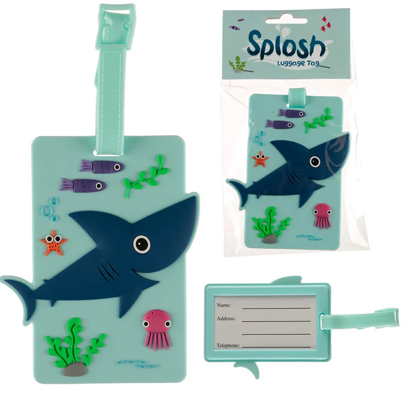 Fun PVC Luggage Tag - Shark Design LUT15