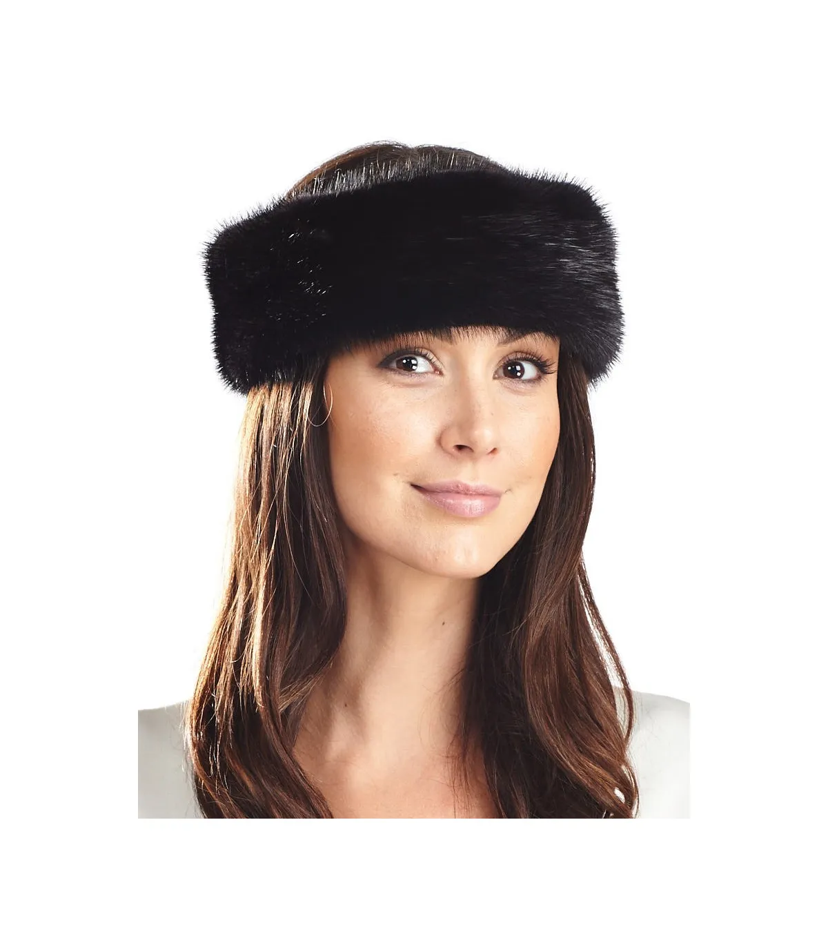 Fur Headband - Black Mink Fur: FurSource.com