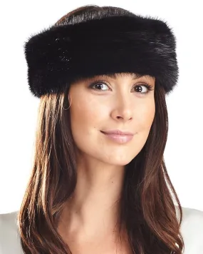 Fur Headband - Black Mink Fur: FurSource.com