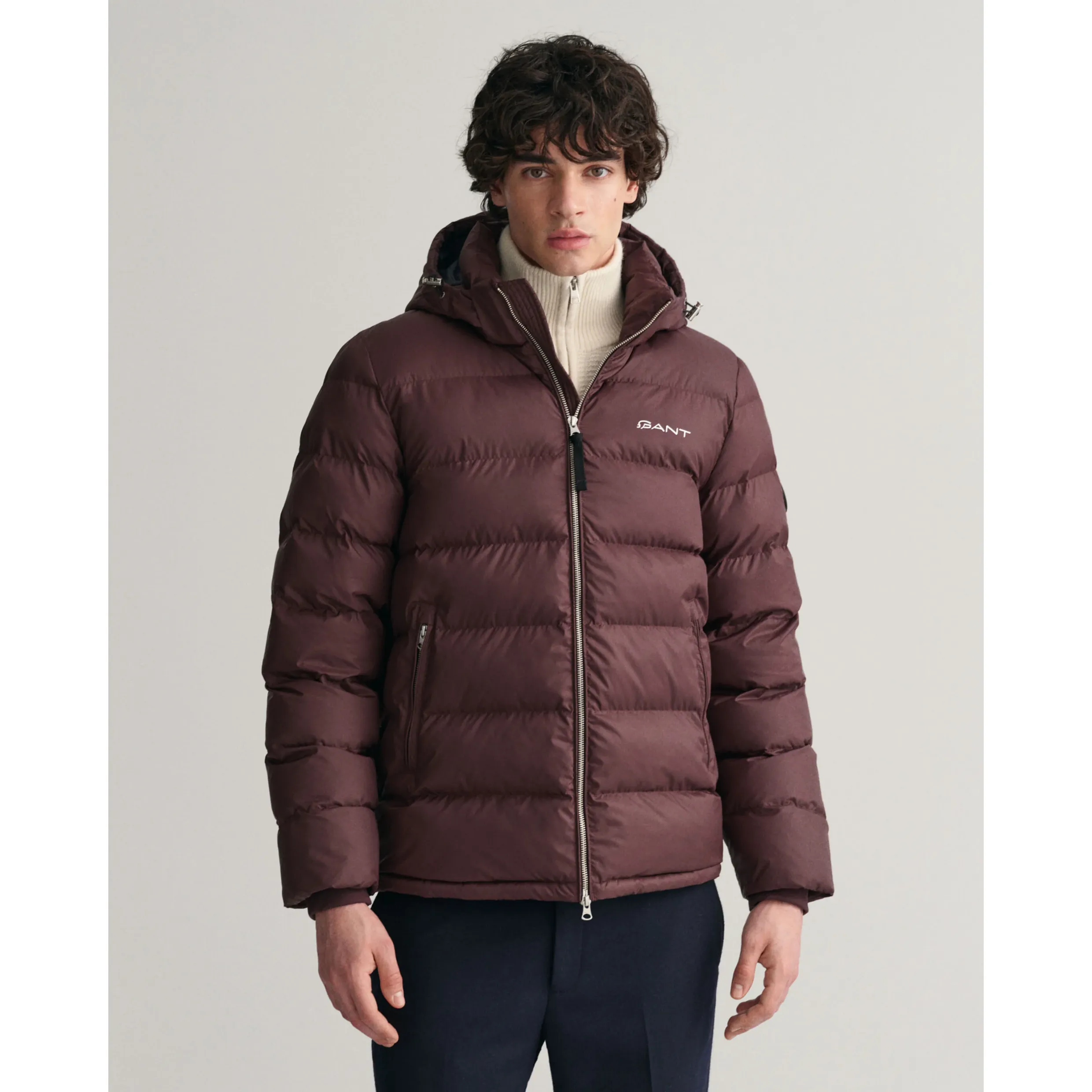 GANT Active Cloud Puffa Jacket Evening Dark Mahogany