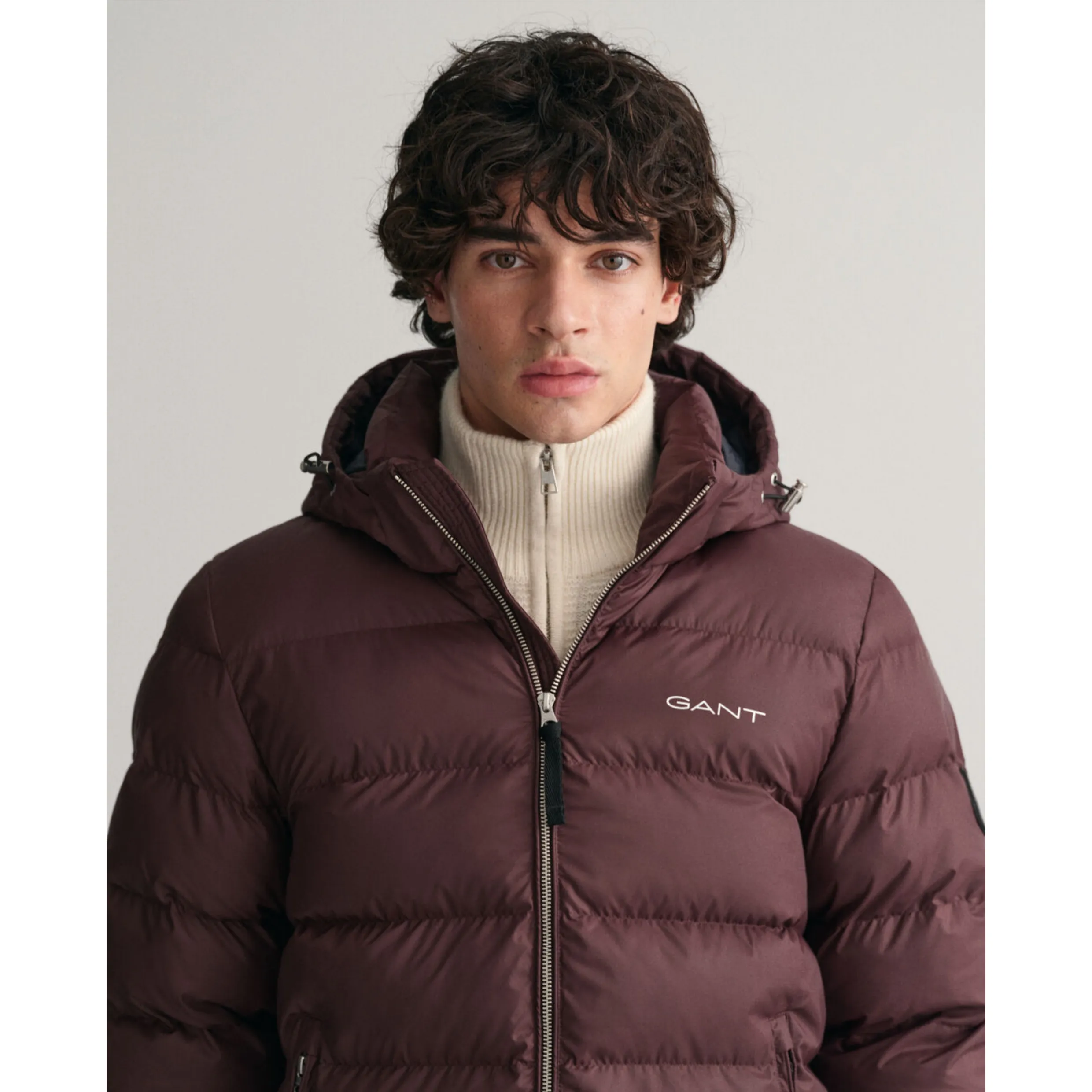 GANT Active Cloud Puffa Jacket Evening Dark Mahogany