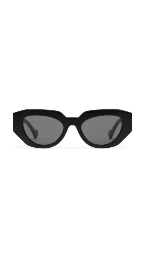 Geometric-Frame Sunglasses - Black