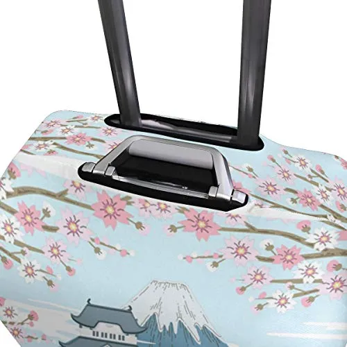 GIOVANIOR Japanese Cherry Blossoms Landscape Luggage Cover Suitcase Protector Carry On Covers