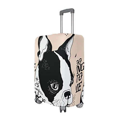 GIOVANIOR Portrait Of French Bulldog Luggage Cover Suitcase Protector Carry On Covers