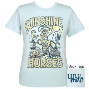 Girlie Girl Lulu Mac Sunshine Horses Cowgirl Canvas T-Shirt