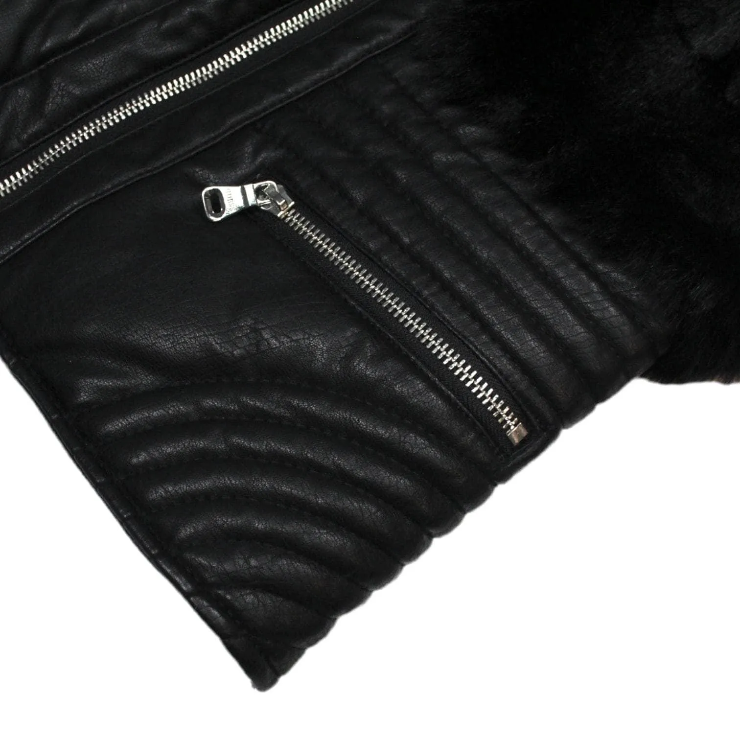 Guess Faux Fur & Leather Gilet