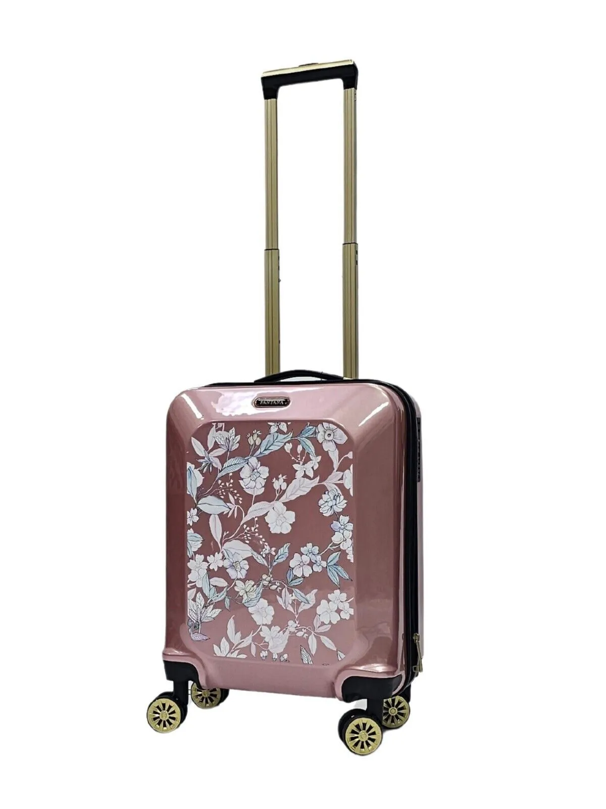 Hard Shell Cabin 4 Wheel Suitcase Flower Print Luggage