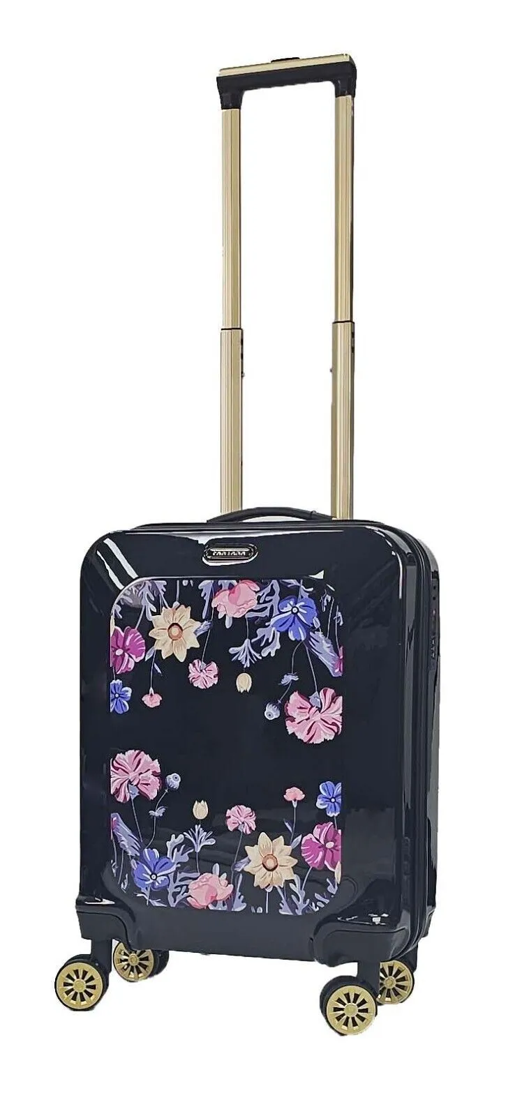 Hard Shell Cabin 4 Wheel Suitcase Flower Print Luggage