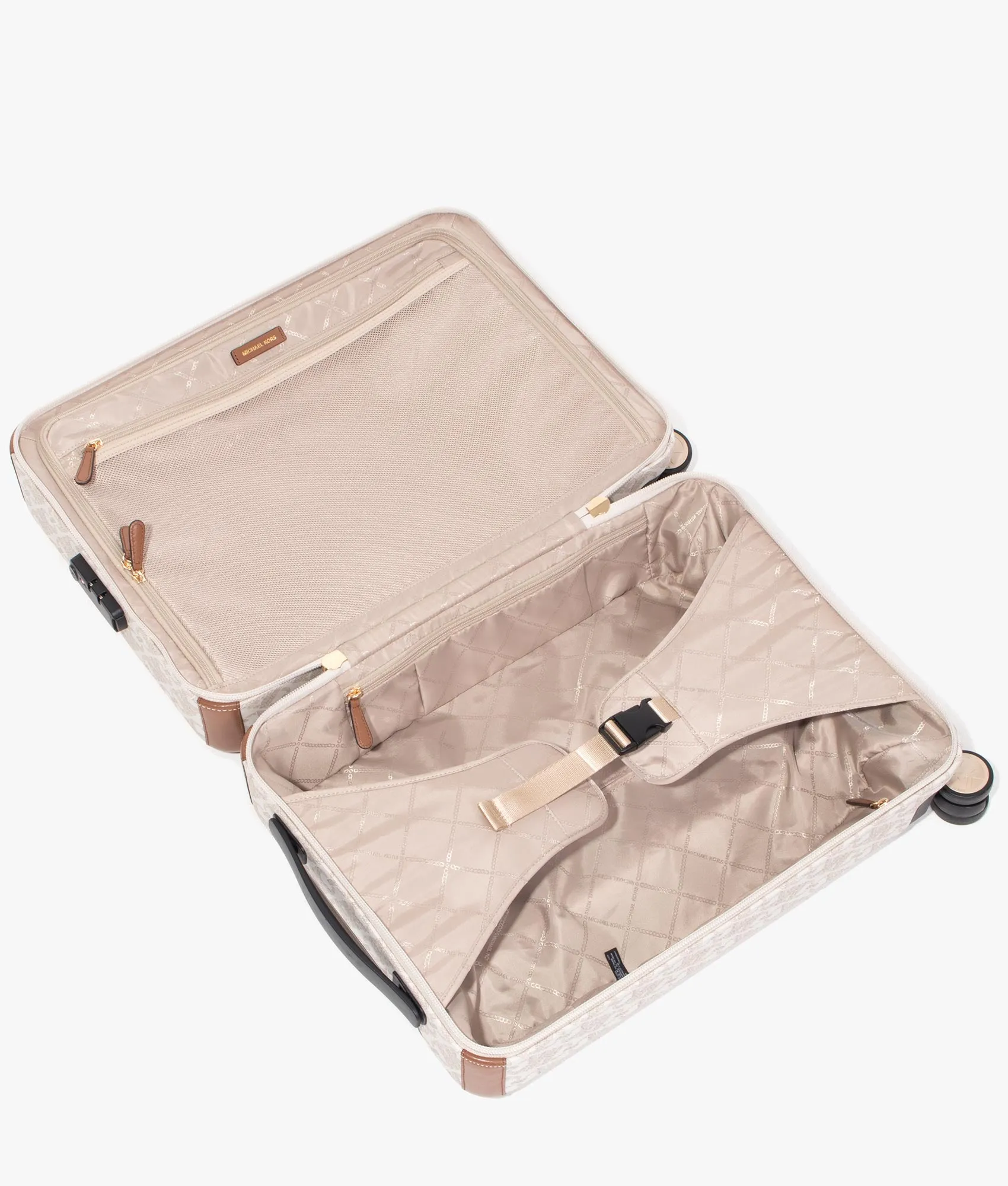 Hardcase travel bag in vanilla and luggage