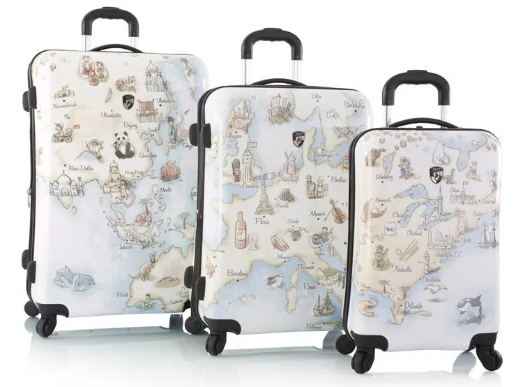 Heys Illustrated Map 3-Piece Luggage Set 