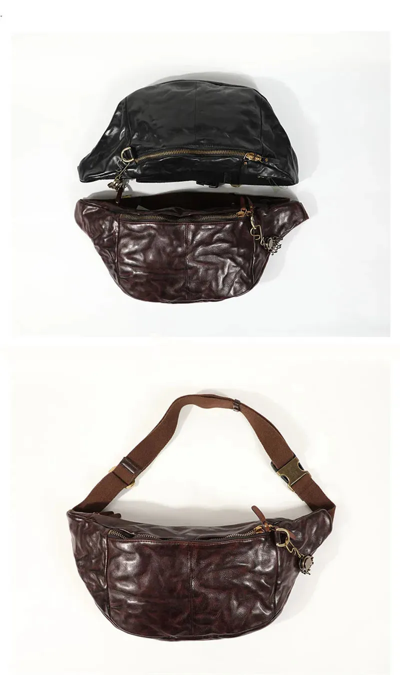 High Quality Casual Vintage Leather Men's Waist Pack