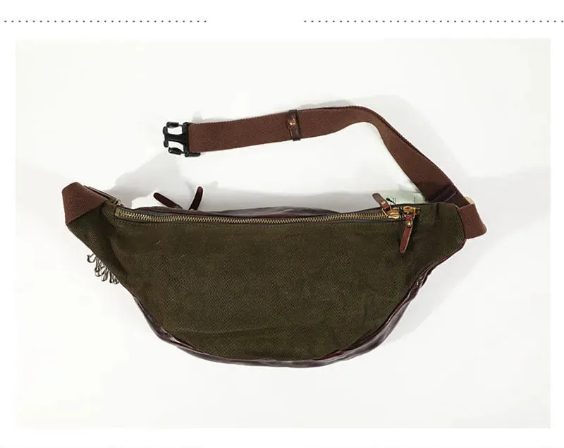 High Quality Casual Vintage Leather Men's Waist Pack