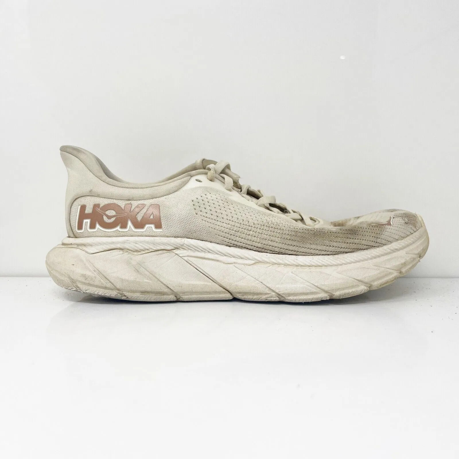 Hoka One One Womens Arahi 7 1147851 BSG White Running Shoes Sneakers Size 8.5 B