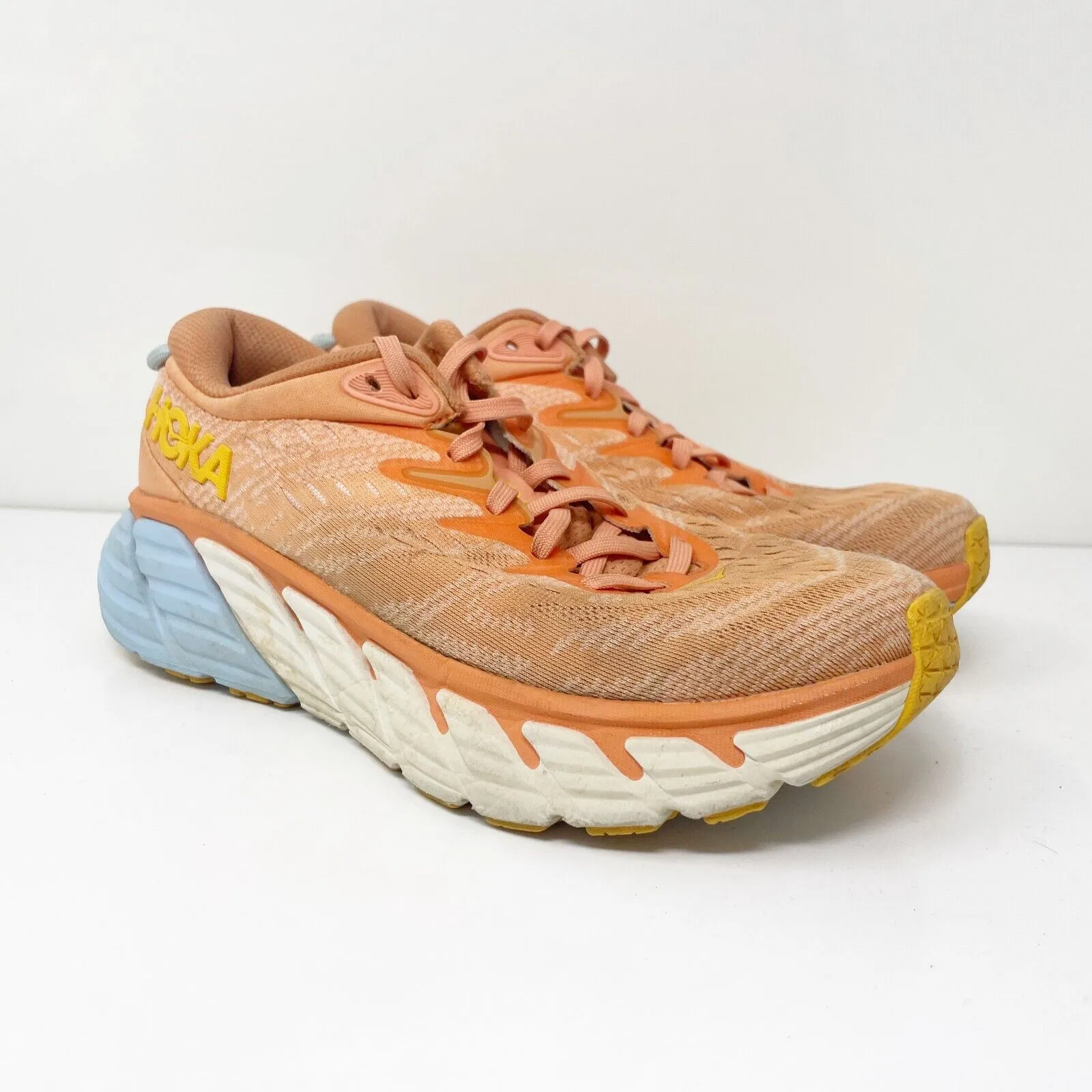 Hoka One One Womens Gaviota 4 1123199 SCPP Orange Running Shoes Sneakers 7.5 B