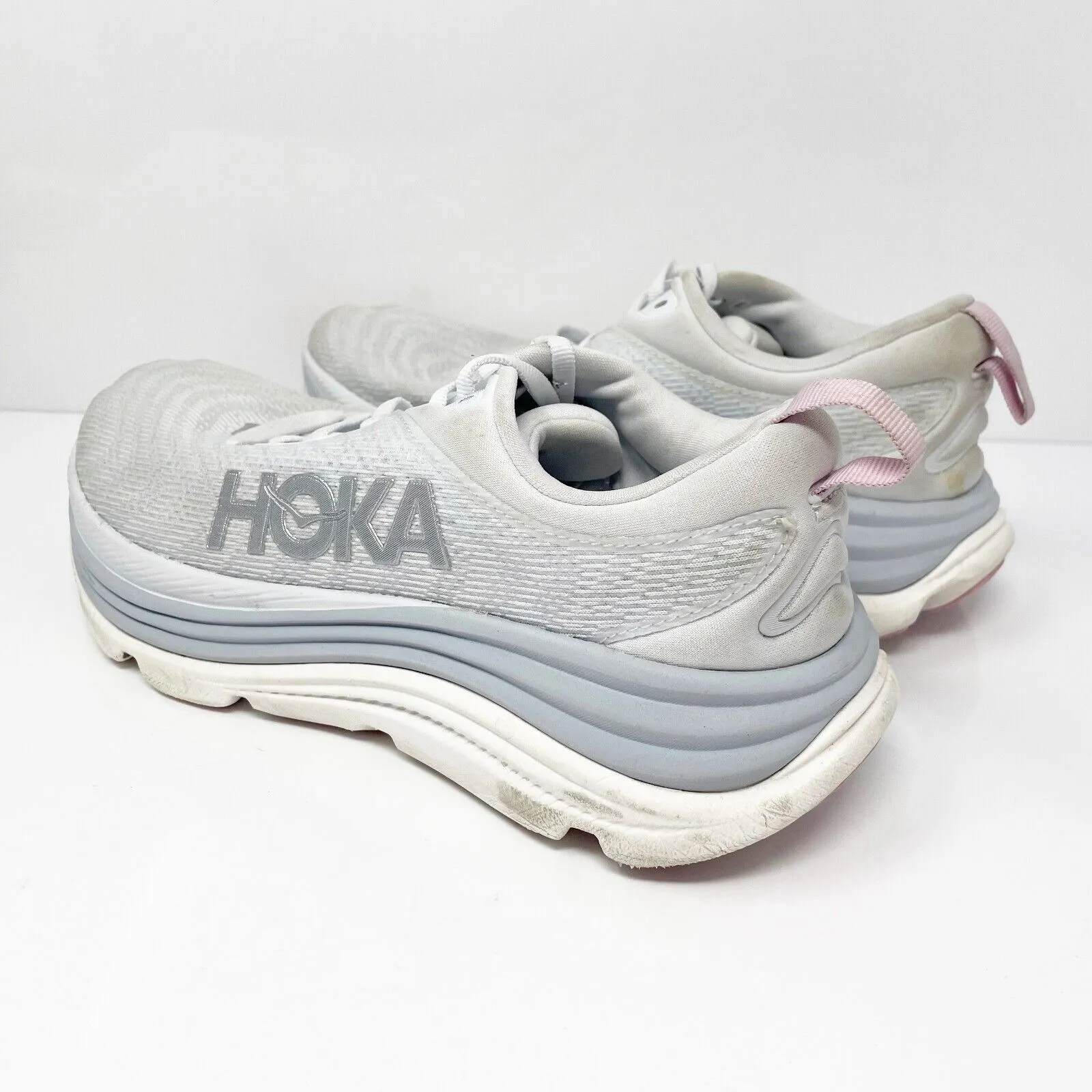 Hoka One One Womens Gaviota 5 1134235 SCP Gray Running Shoes Sneakers Size 8 B