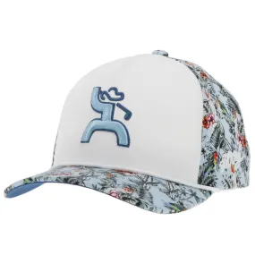 Hooey White Floral Golf Cowboy Cap