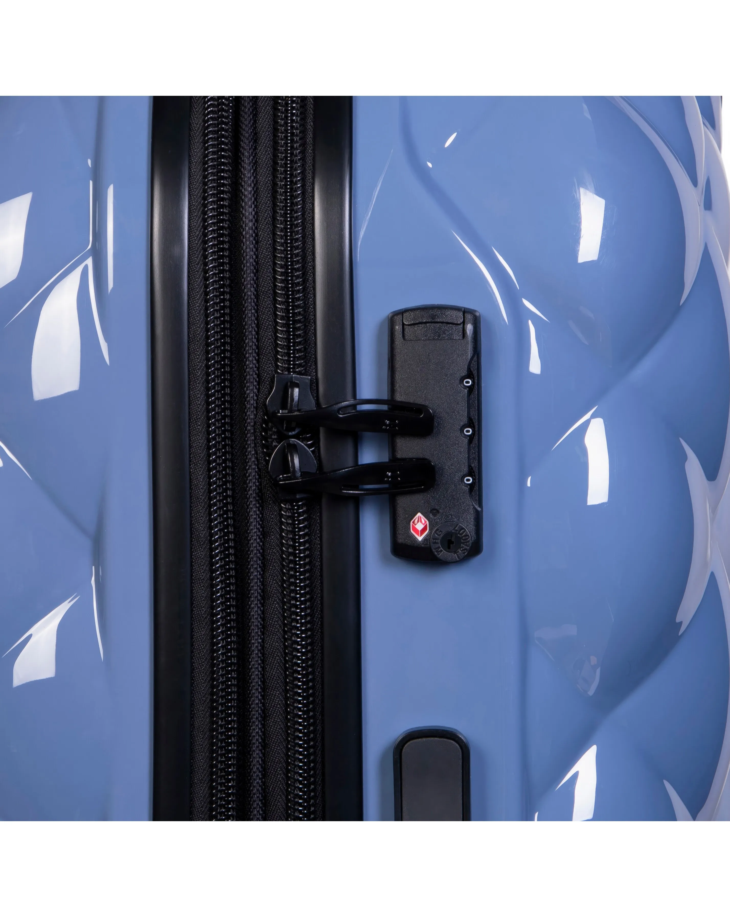 IT Luggage St Tropez Trois Elemental Blue Cabin Suitcase with TSA Lock | Simply Be