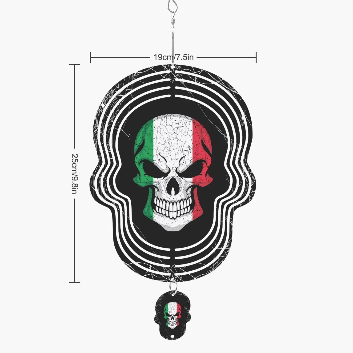 Italian Skull - Wind Spinner