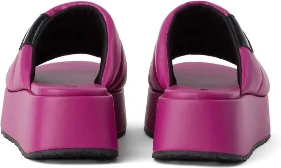 Karl Lagerfeld Puffa wedge slides Pink