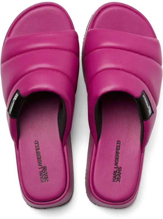 Karl Lagerfeld Puffa wedge slides Pink