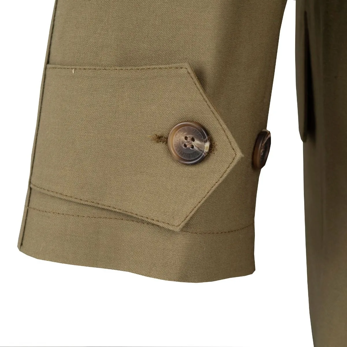 Khaki Huntsman Mackintosh with Corduroy Collar