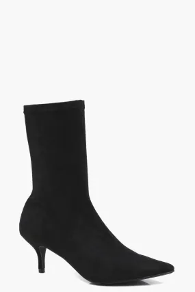 Kitten Heel Sock Boots