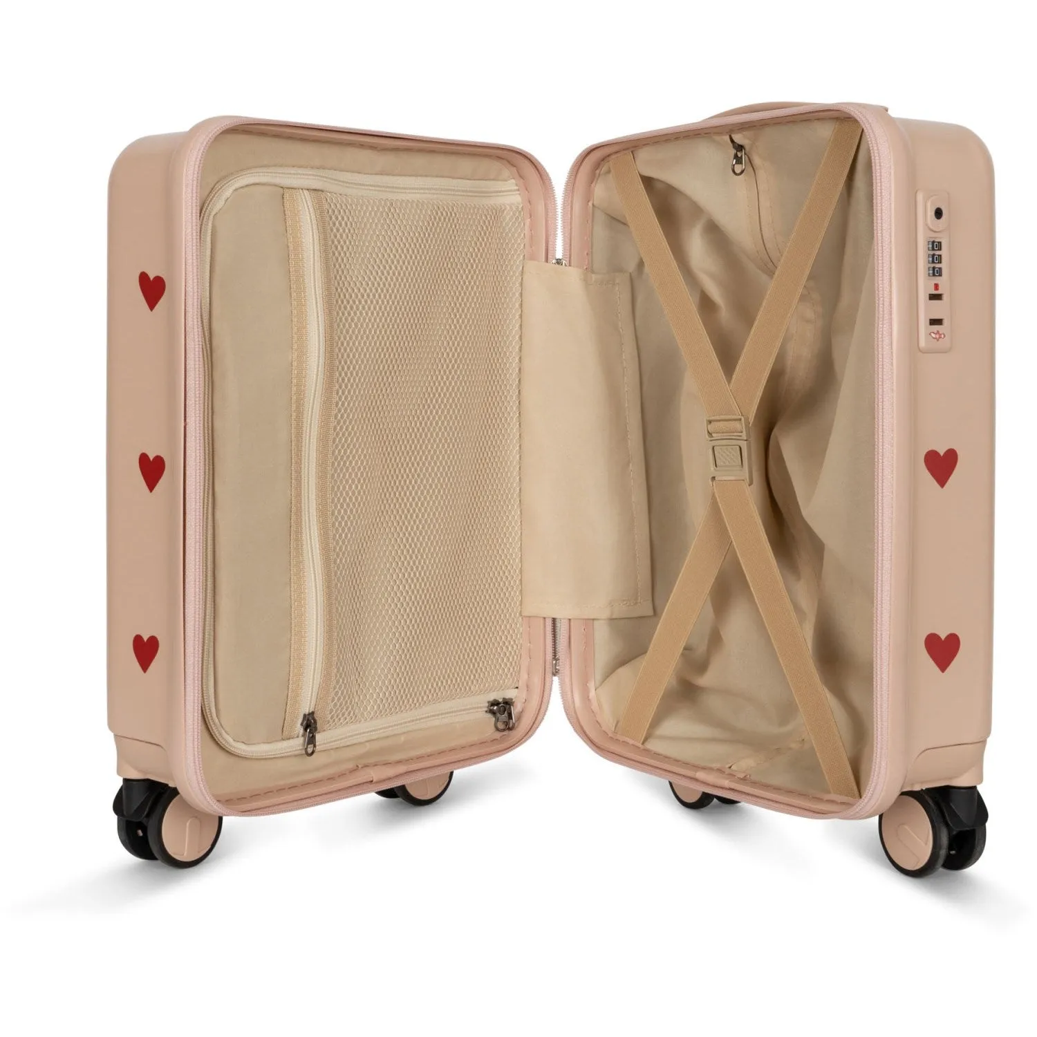 Konges Sljd Travel Suitcase Hearts