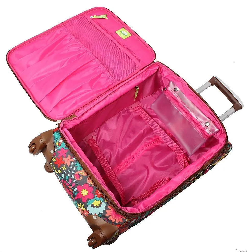 Lily Bloom Playful Garden 3-Piece Under Seat Luggage Set 