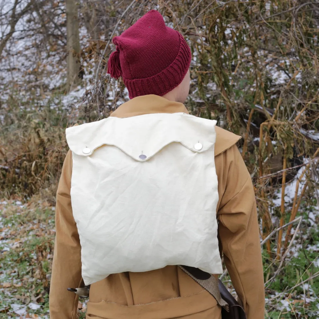 Linen Knapsack Lined