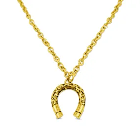 Lucky Charm Horseshoe Necklace Gold