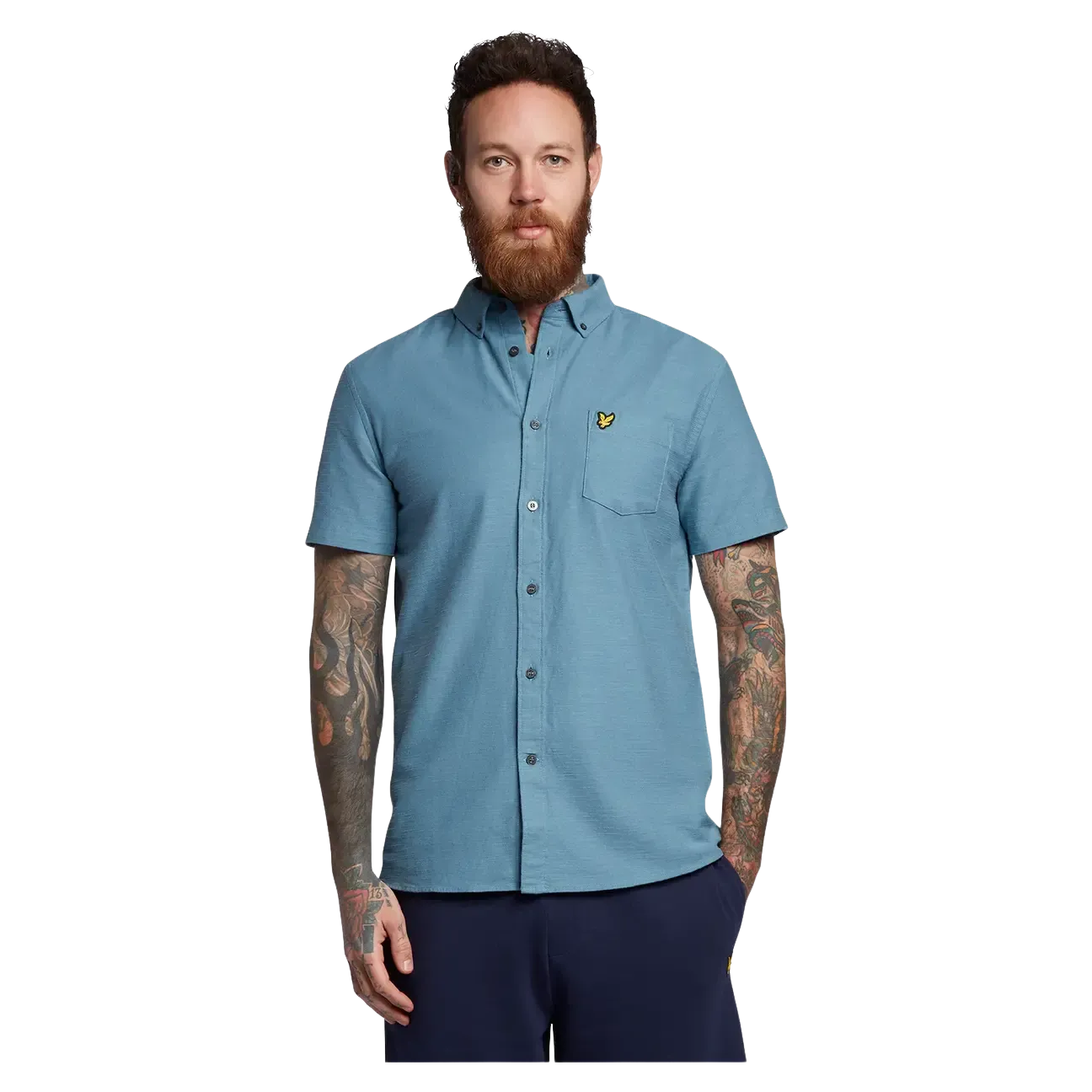 Lyle & Scott Cotton Slub Short Sleeve Shirt