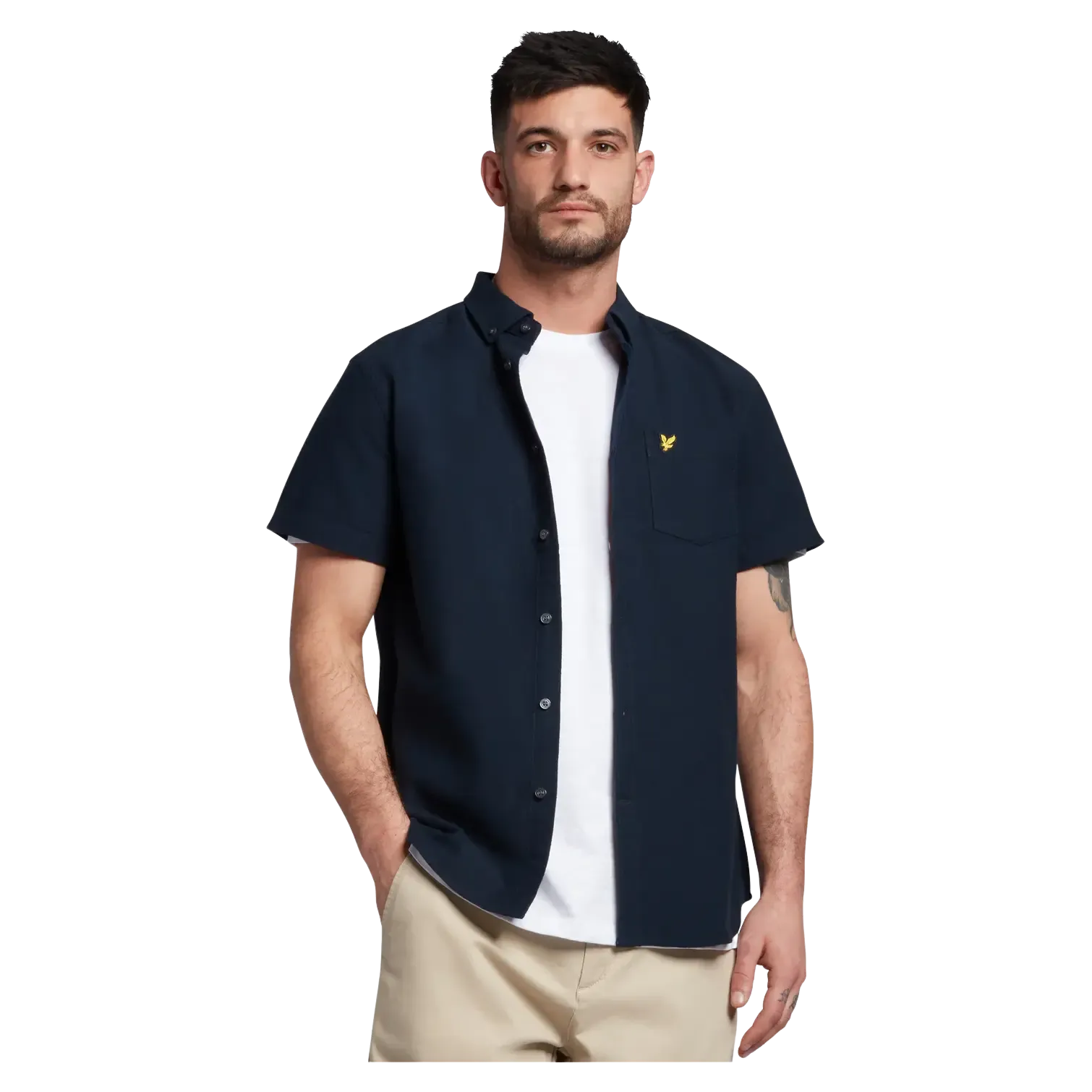 Lyle & Scott Cotton Slub Short Sleeve Shirt