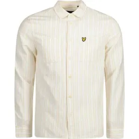 LYLE & SCOTT Mod Pinstripe Cotton Linen Shirt (OW)