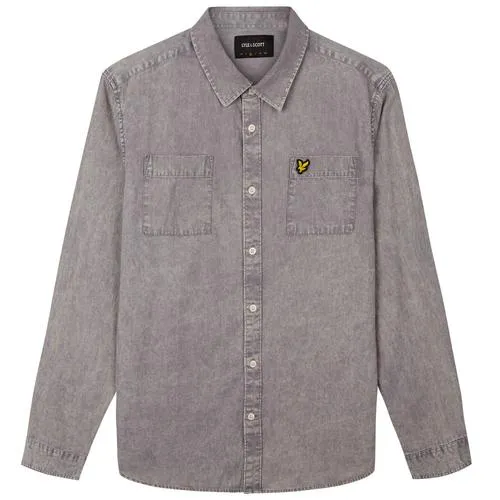 LYLE & SCOTT Retro Sun bleached Shirt DOLPHIN GREY