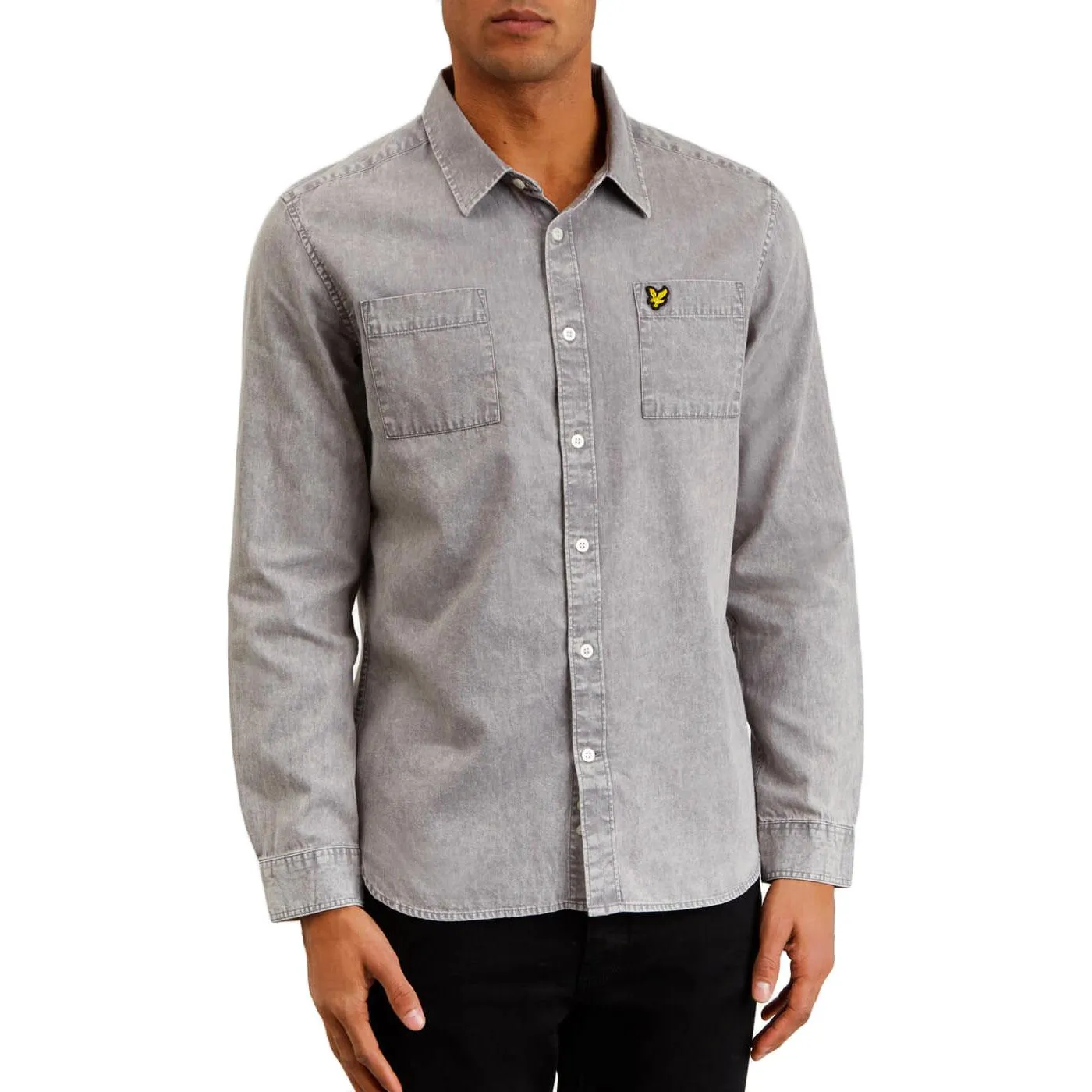 LYLE & SCOTT Retro Sun bleached Shirt DOLPHIN GREY