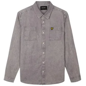 LYLE & SCOTT Retro Sun bleached Shirt DOLPHIN GREY