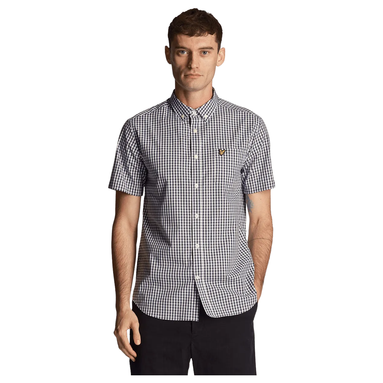 Lyle & Scott Short Sleeve Slim Fit Gingham Shirt