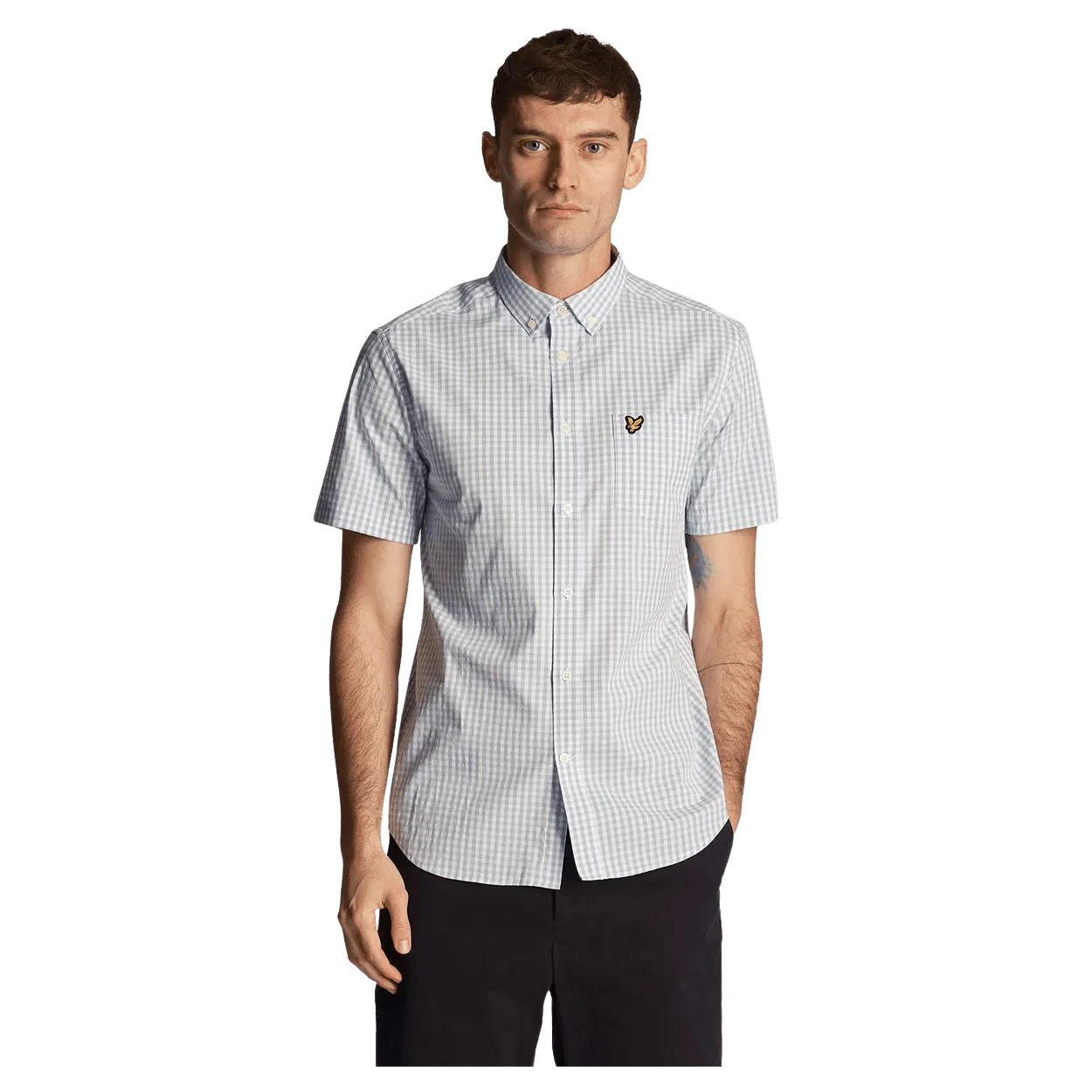 Lyle & Scott Short Sleeve Slim Fit Gingham Shirt