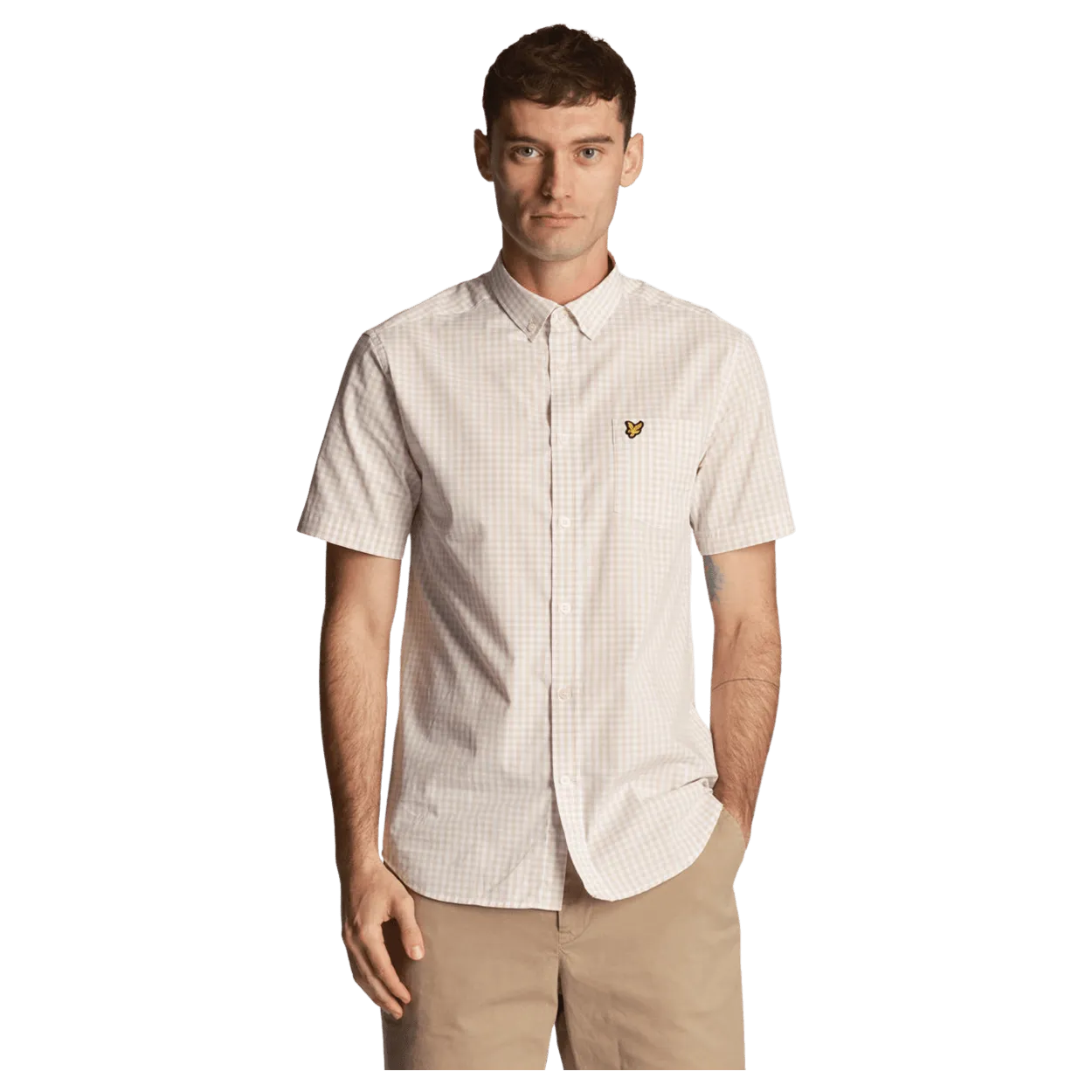 Lyle & Scott Short Sleeve Slim Fit Gingham Shirt