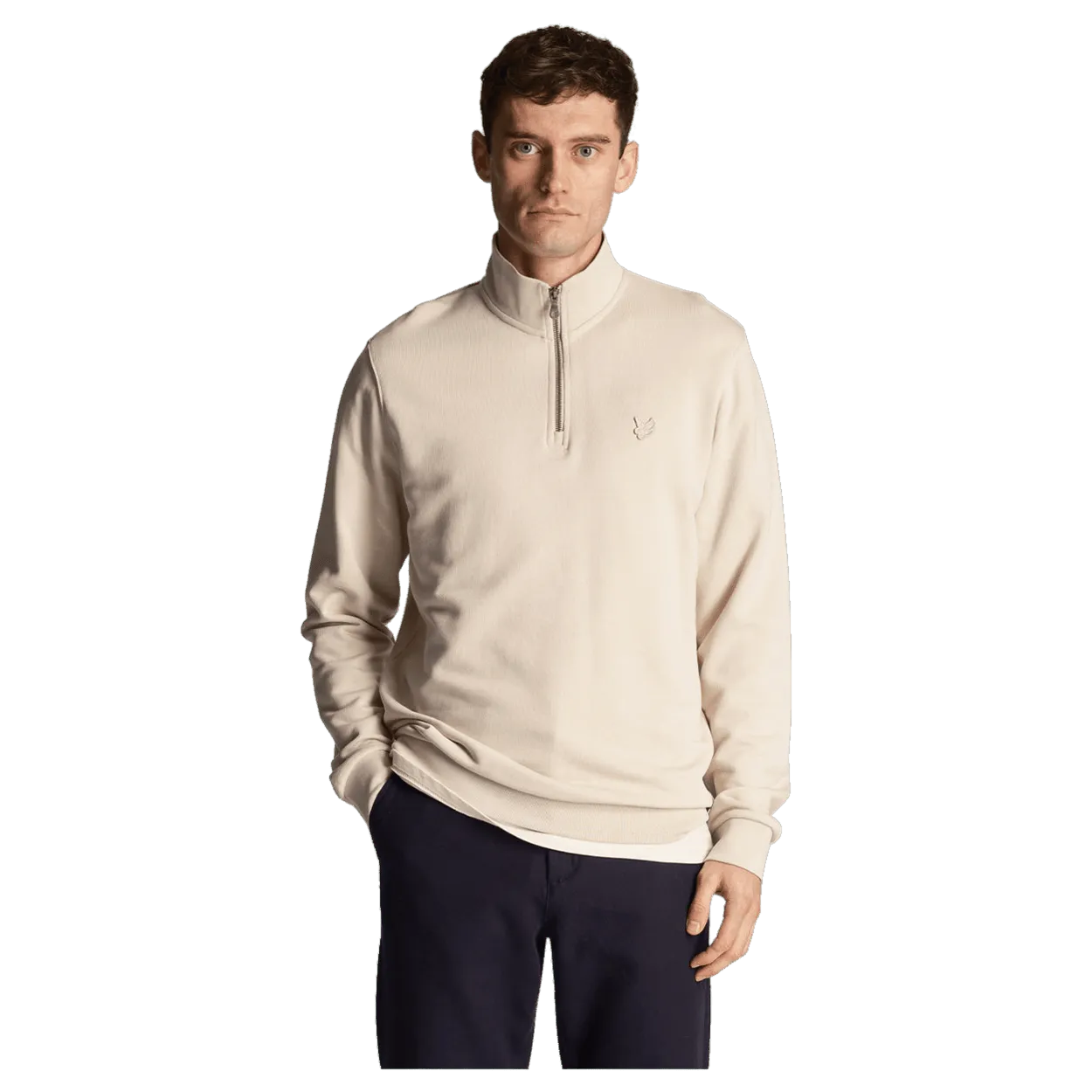 Lyle & Scott Tonal Eagle 1/4 Zip Sweatshirt