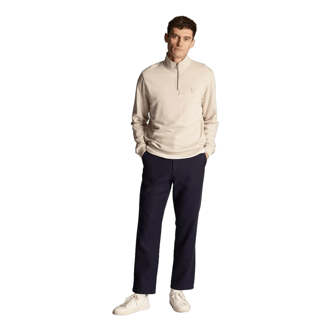 Lyle & Scott Tonal Eagle 1/4 Zip Sweatshirt